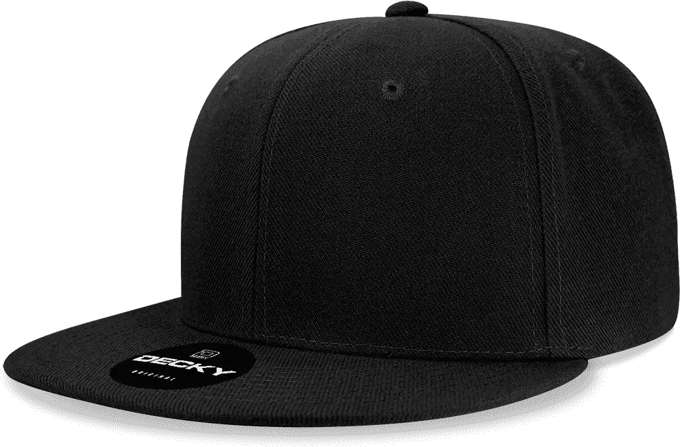 Decky 7011 Youth Snapback Cap - Black - one Size Fits Most