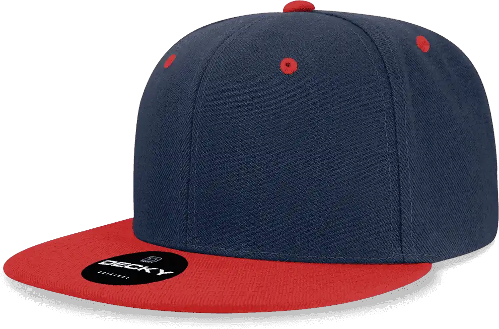 Decky 7011 Youth Snapback Cap - Navy Red - one Size Fits Most