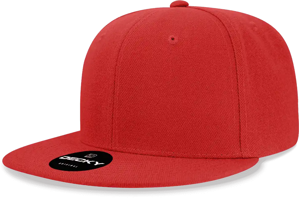 Decky 7011 Youth Snapback Cap - Red - one Size Fits Most