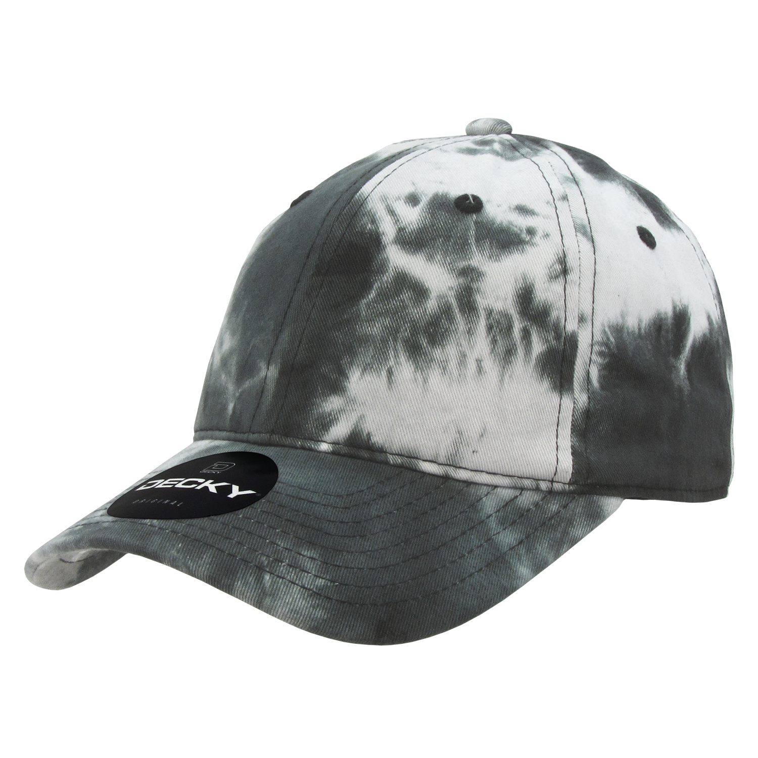 Decky 7205 Tie Dye Relaxed Cotton Cap - Black