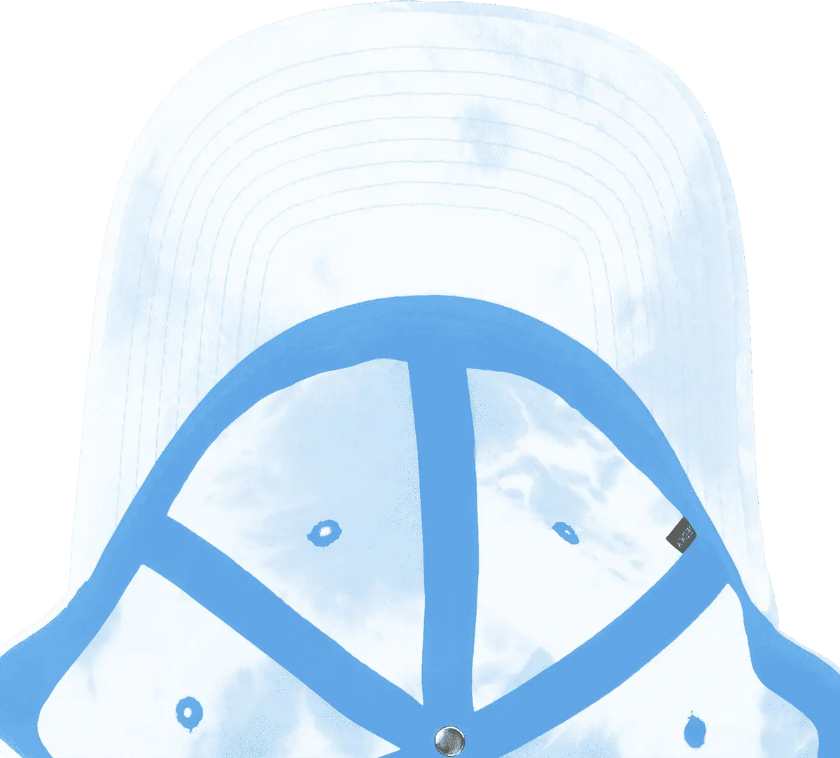 Decky 7205 Tie Dye Relaxed Cotton Cap - Blue