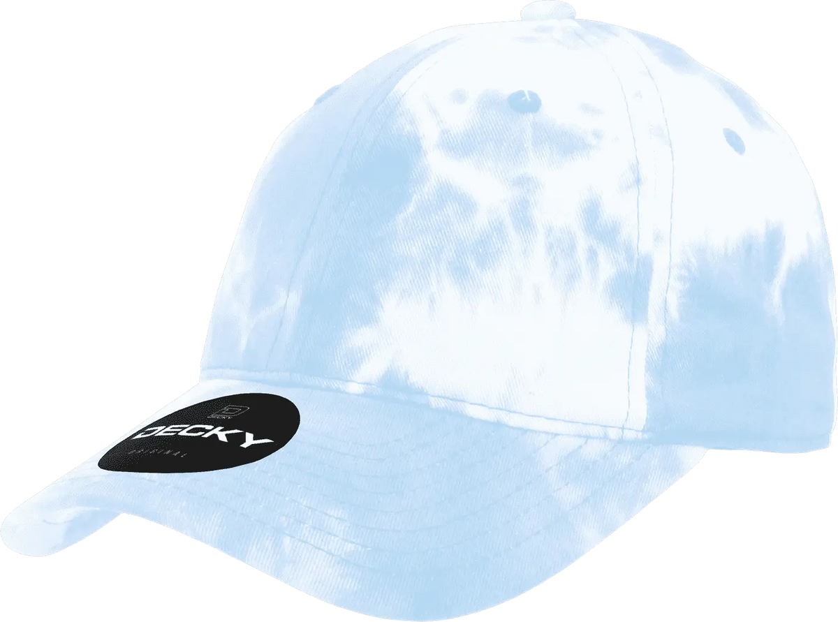 Decky 7205 Tie Dye Relaxed Cotton Cap - Blue
