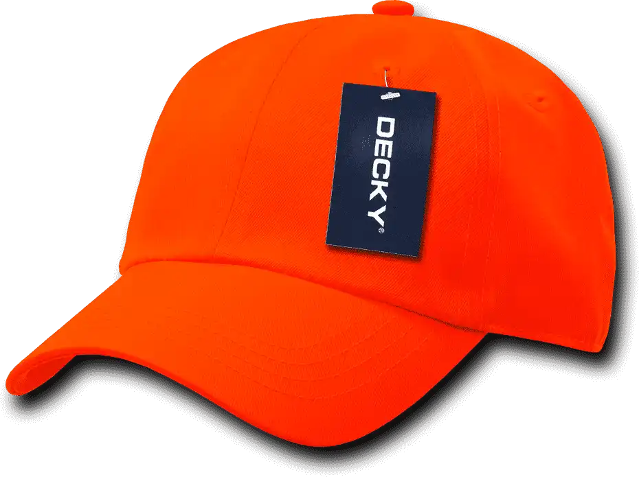 Decky 761 6 Panel Neon Cap - Orange - one Size Fits Most