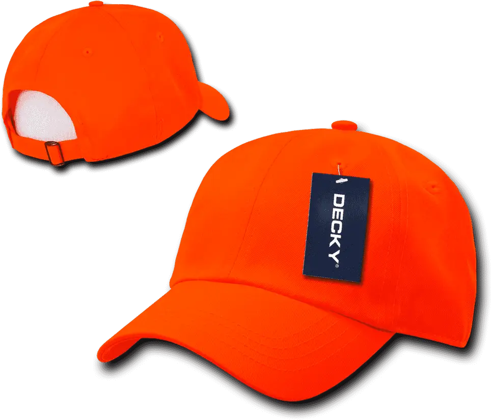 Decky 761 6 Panel Neon Cap - Orange