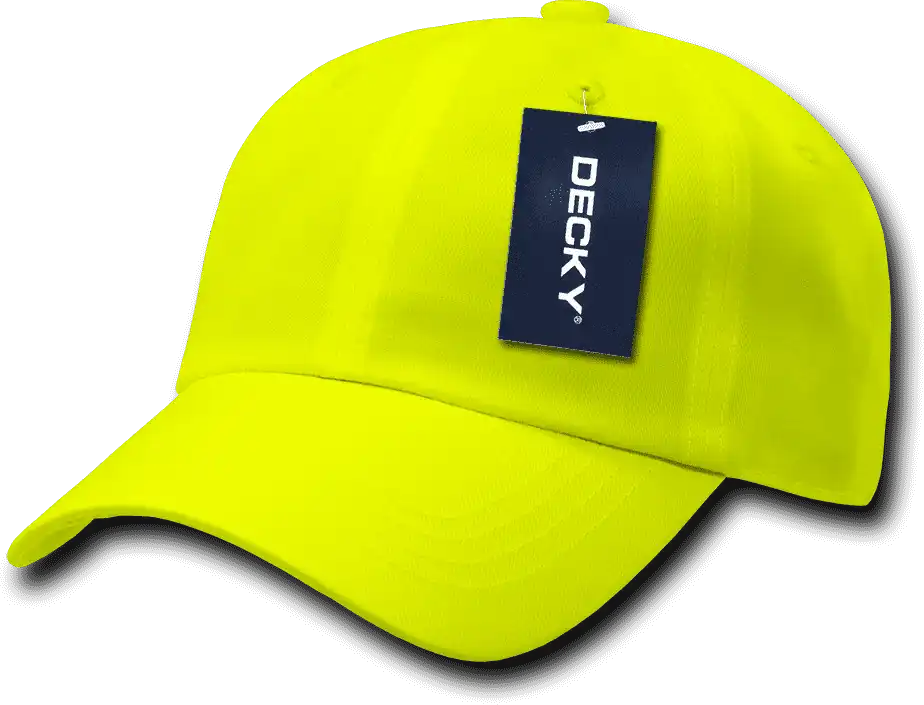 Decky 761 6 Panel Neon Cap - Yellow - one Size Fits Most