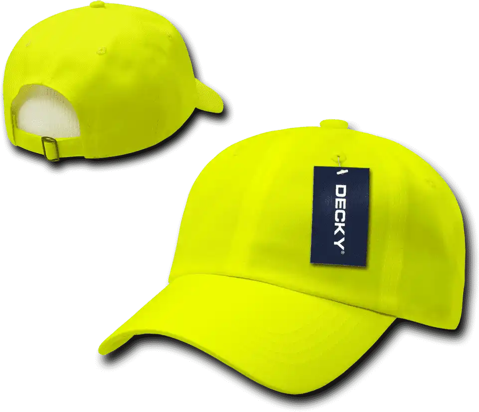 Decky 761 6 Panel Neon Cap - Yellow - one Size Fits Most