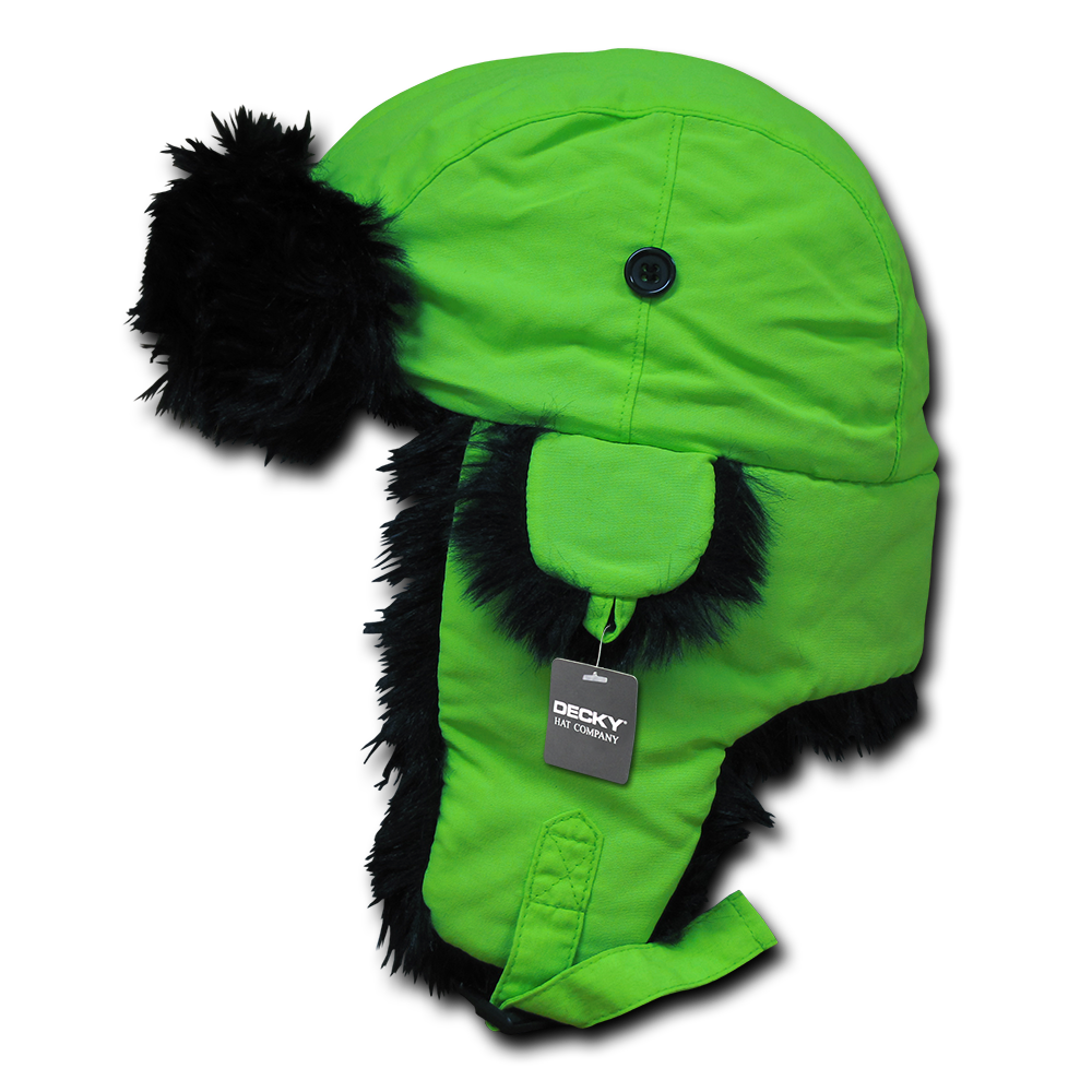 Decky 778 Neon Aviator Hat - Green Black