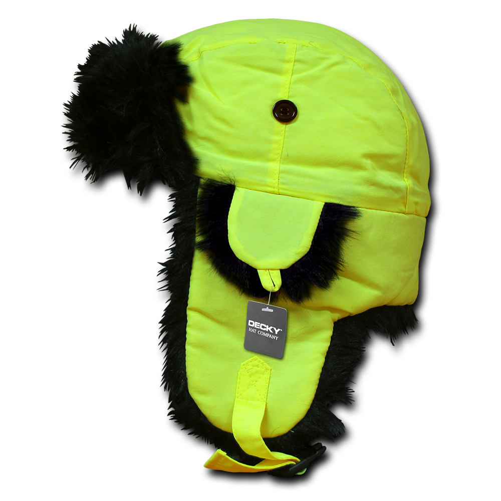 Decky 778 Neon Aviator Hat - Yellow Black