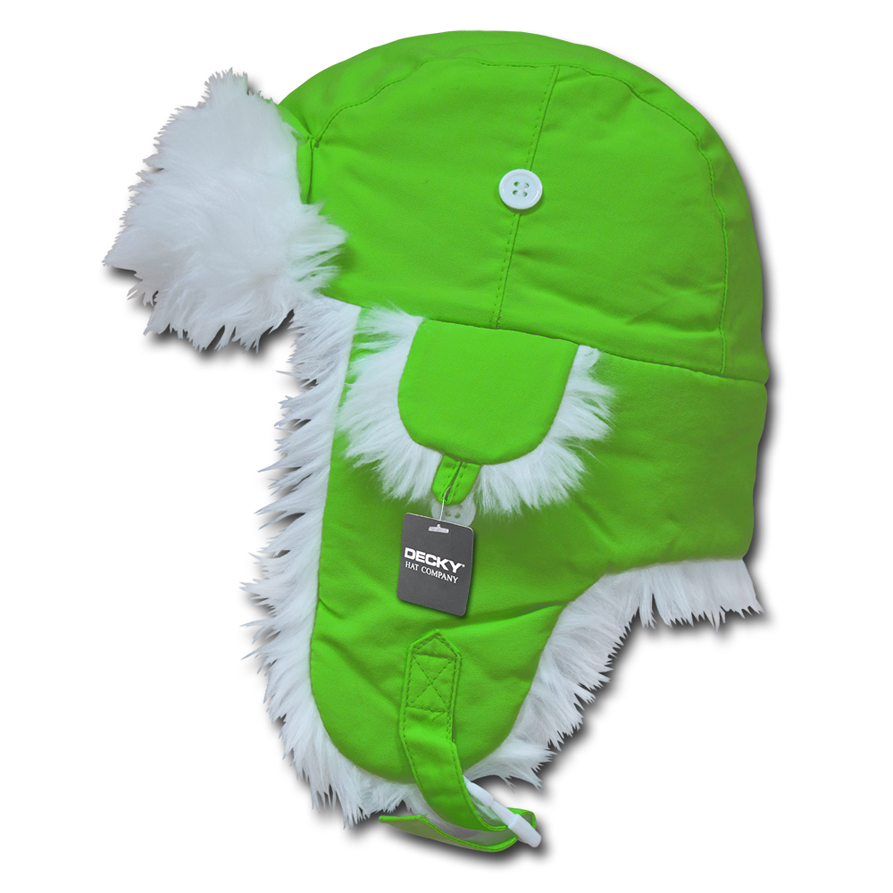 Decky 779 Neon Aviator Hat - Green White