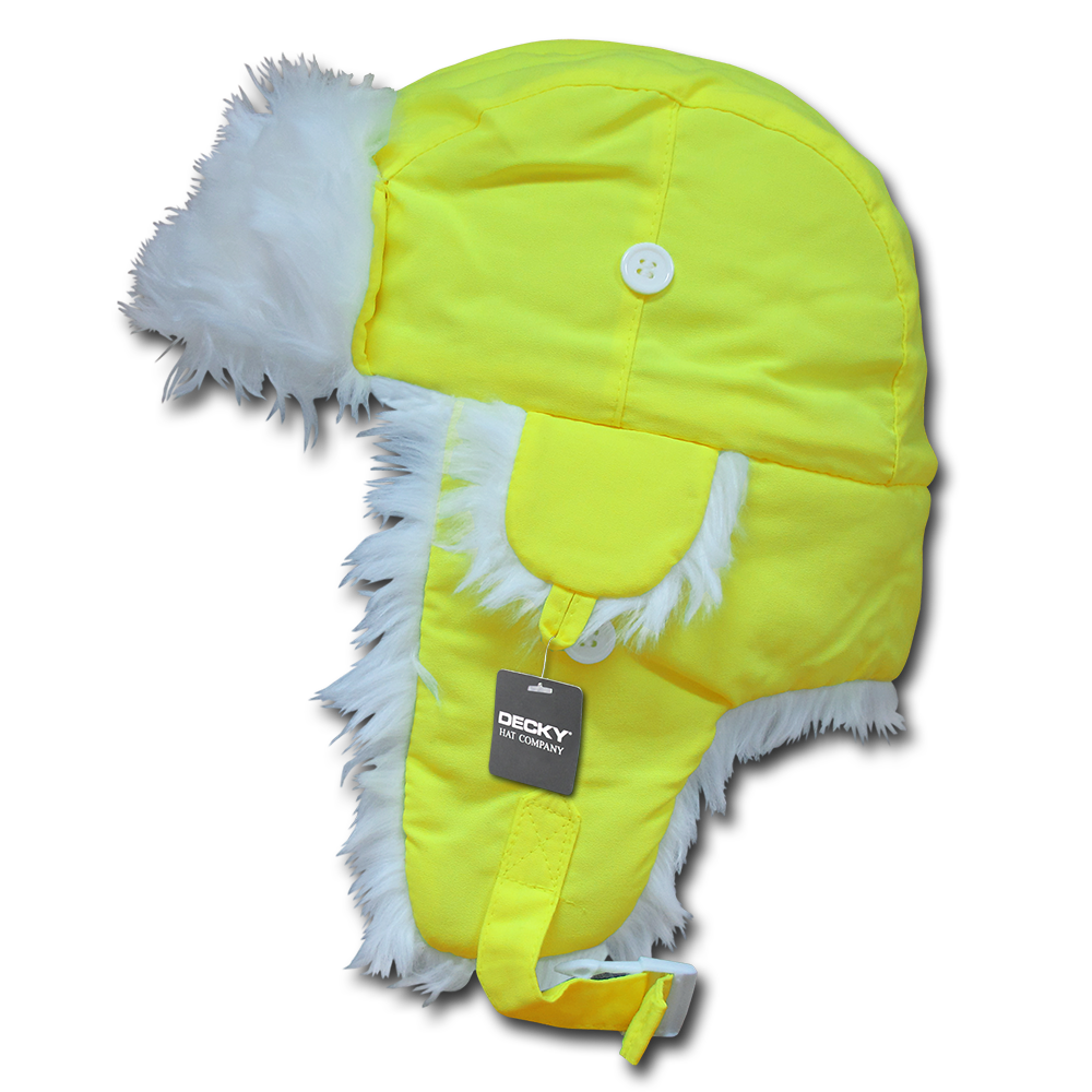 Decky 779 Neon Aviator Hat - Yellow White