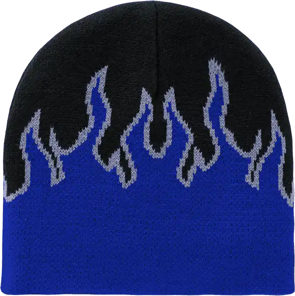 Decky 8003 Fire Beanie - Black Blue Gray - one Size Fits Most