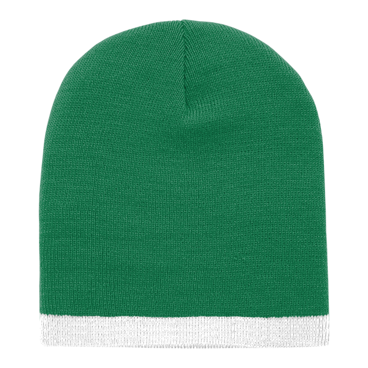 Decky 8007 Acrylic/polyester Striped Short Beanie - Kelly White