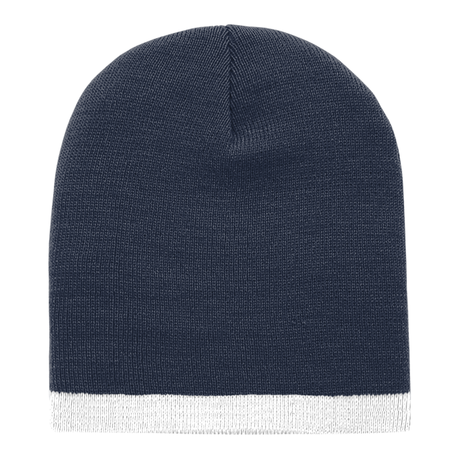 Decky 8007 Acrylic/polyester Striped Short Beanie - Navy White