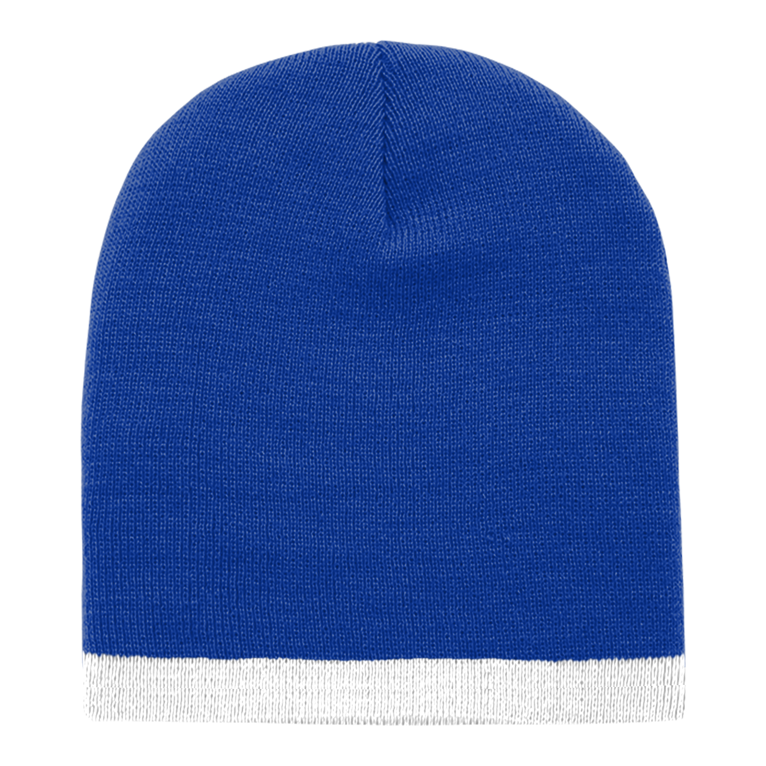 Decky 8007 Acrylic/polyester Striped Short Beanie - Royal White