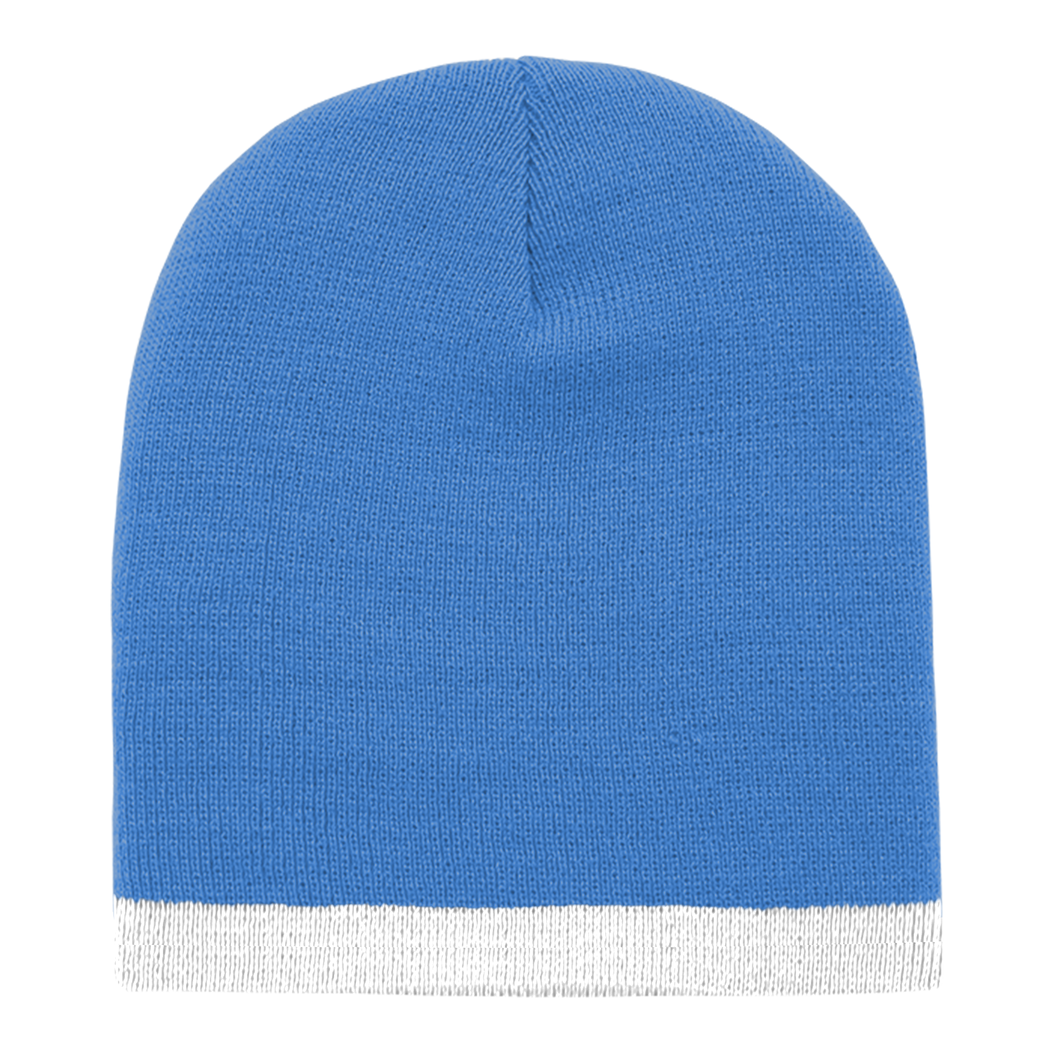 Decky 8007 Acrylic/polyester Striped Short Beanie - Sky White