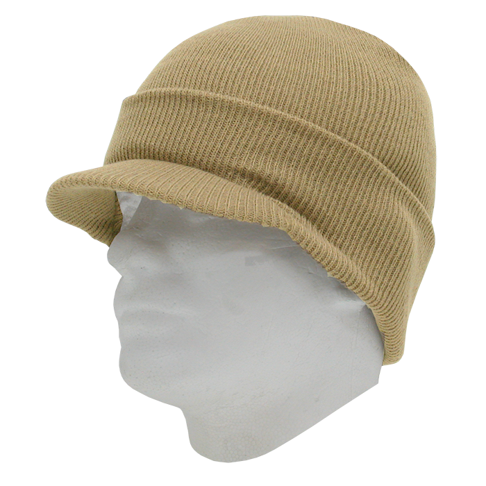 Decky 8009 Jeep Beanie with Visor - Khaki