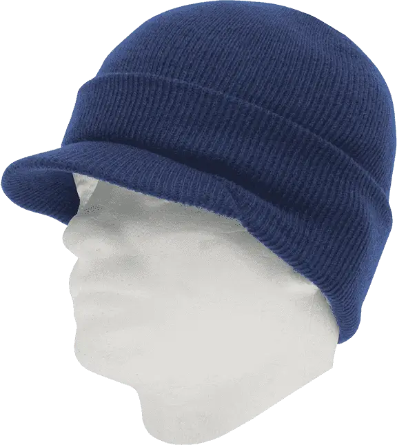 Decky 8009 Jeep Beanie with Visor - Navy