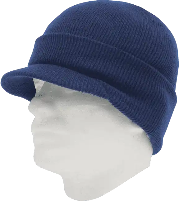 Decky 8009 Jeep Beanie with Visor - Navy - one Size Fits Most