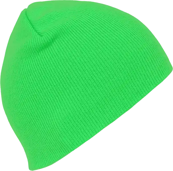 Decky 814 Neon Acrylic Short Beanie - Green - one Size Fits Most