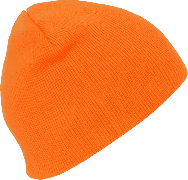Decky 814 Neon Acrylic Short Beanie - Orange - one Size Fits Most