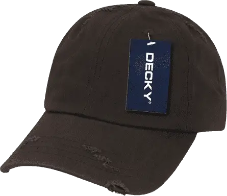 Decky 959 Vintage Frayed Polo Cap - Brown