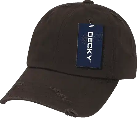 Decky 959 Vintage Frayed Polo Cap - Brown - one Size Fits Most