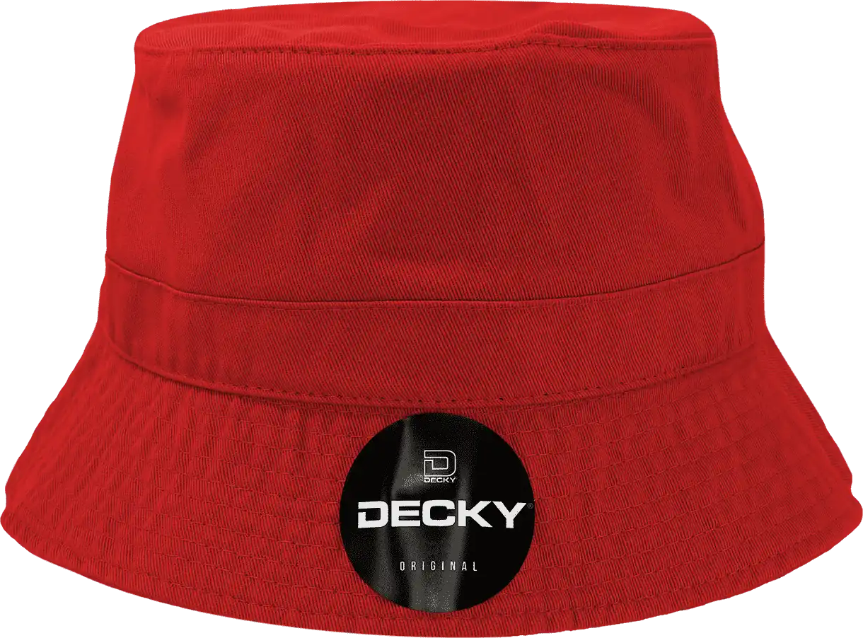 Decky 961 Polo Bucket Hat - Red - S/m