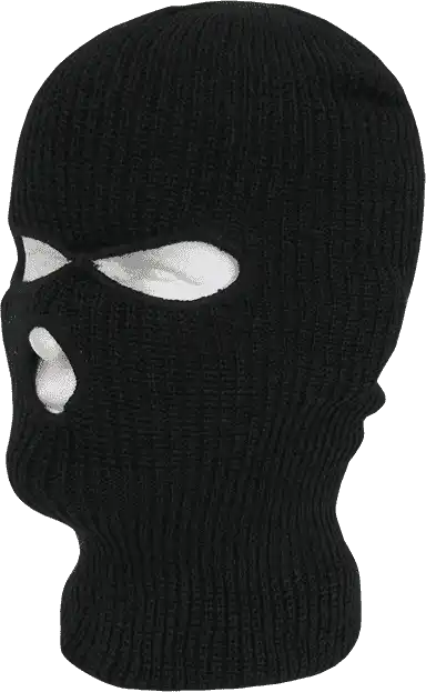Decky 970 Face Mask 3 Holes Beanie - Black - one Size Fits Most