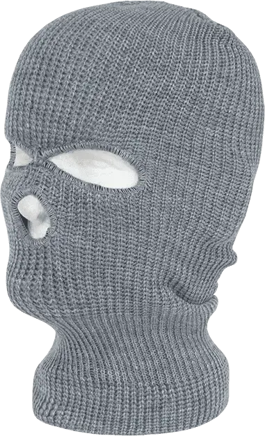 Decky 970 Face Mask 3 Holes Beanie - Heather Gray - one Size Fits Most