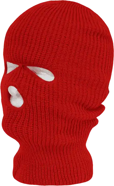 Decky 970 Face Mask 3 Holes Beanie - Red - one Size Fits Most