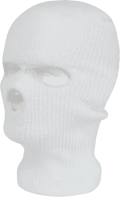 Decky 970 Face Mask 3 Holes Beanie - White - one Size Fits Most
