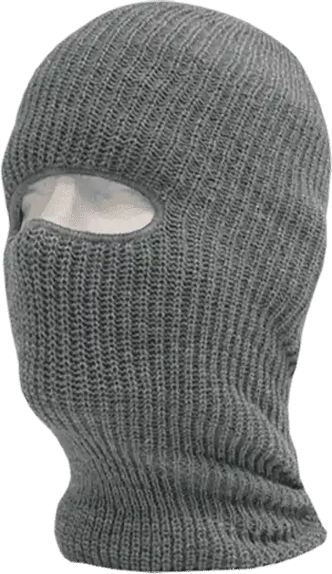 Decky 971 Face Mask 1 Hole Beanie - Heather Gray - one Size Fits Most
