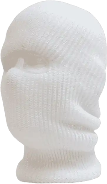 Decky 971 Face Mask 1 Hole Beanie - White - one Size Fits Most