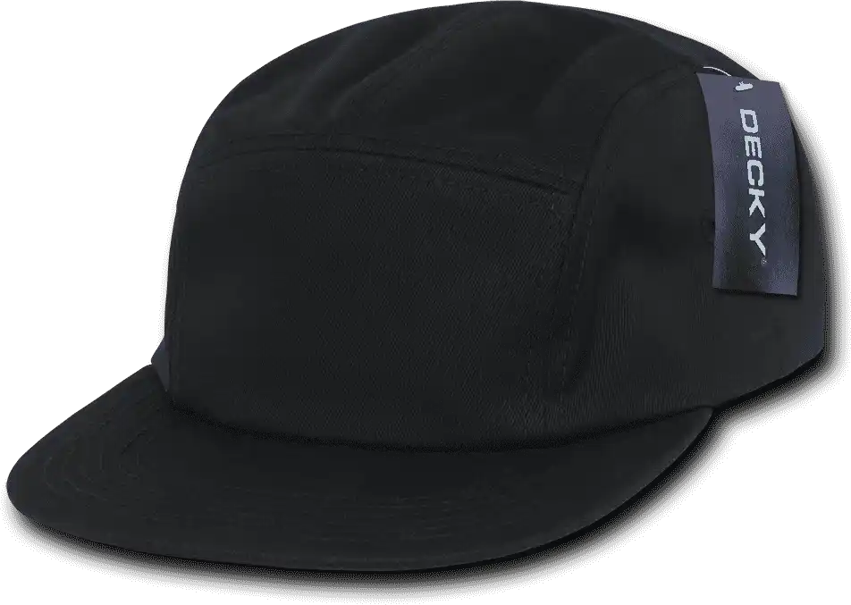 Decky 985 5 Panel Racer Cap - Black - one Size Fits Most
