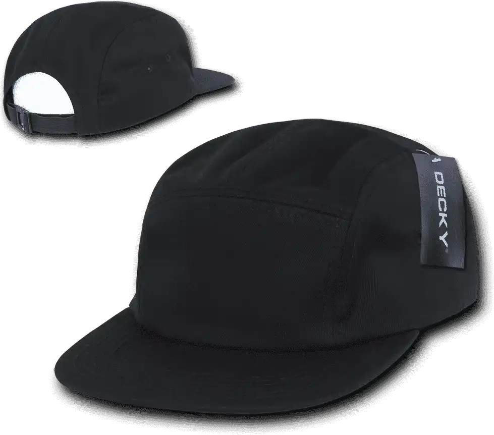 Decky 985 5 Panel Racer Cap - Black - one Size Fits Most