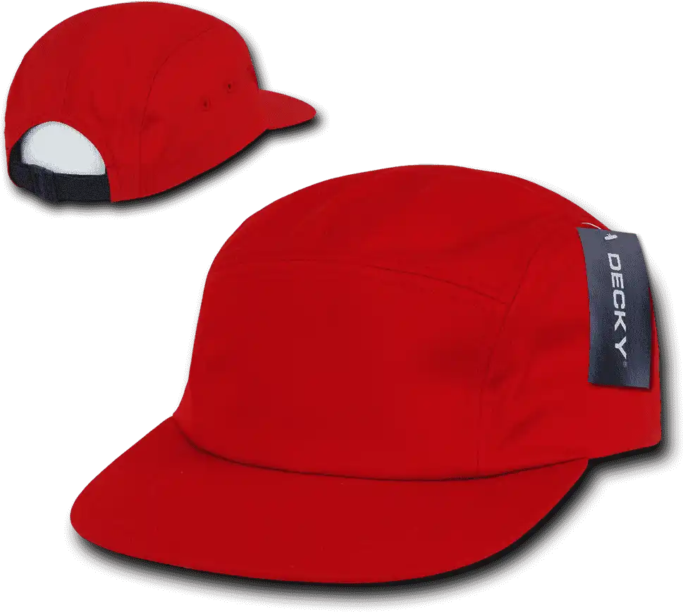Decky 985 5 Panel Racer Cap - Red - one Size Fits Most