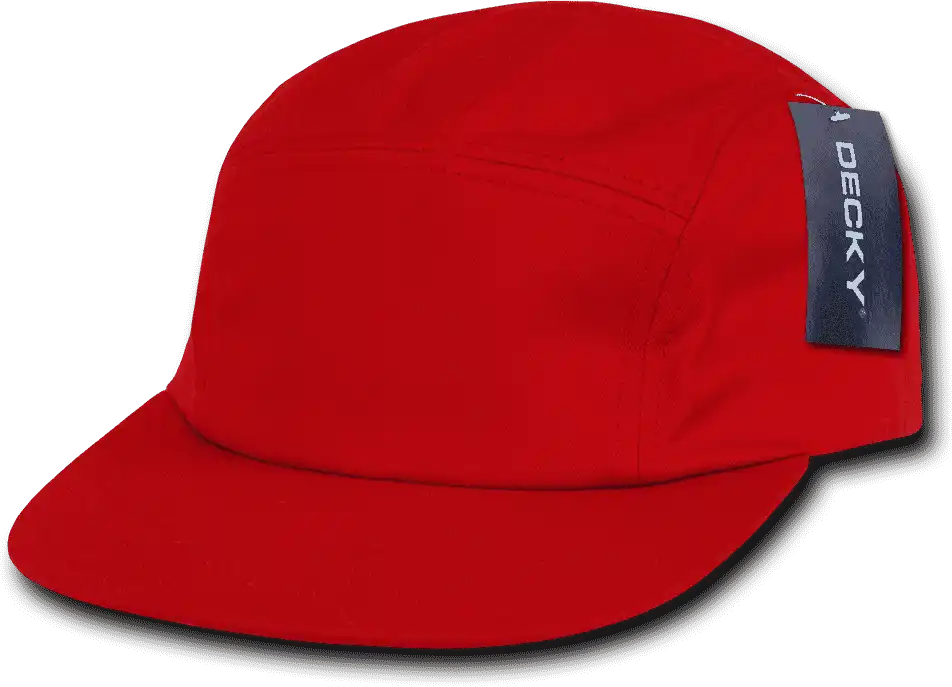Decky 985 5 Panel Racer Cap - Red - one Size Fits Most