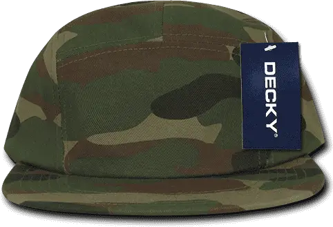 Decky 985 5 Panel Racer Cap - Woodland Camo