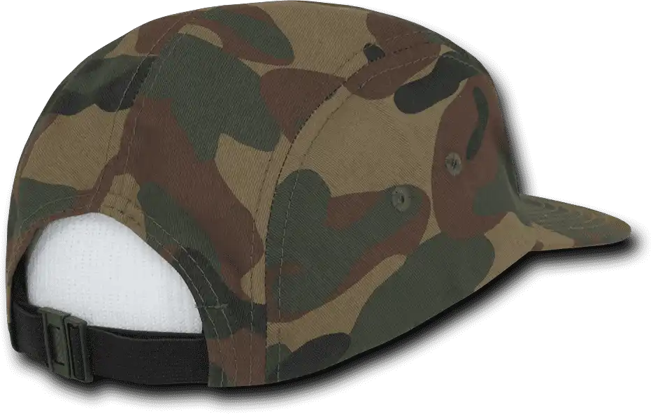 Decky 985 5 Panel Racer Cap - Woodland Camo - one Size Fits Most
