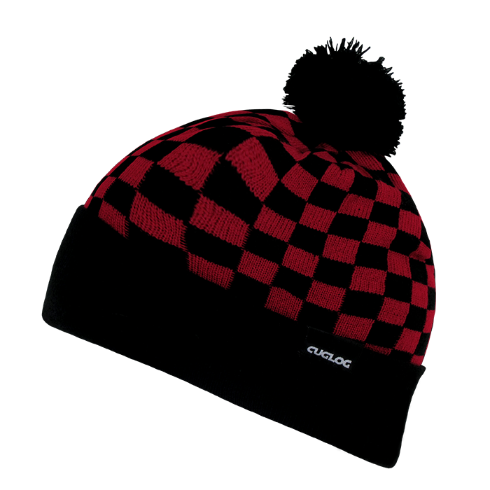 Decky K019 Changbai Checker Beanie - Red Black