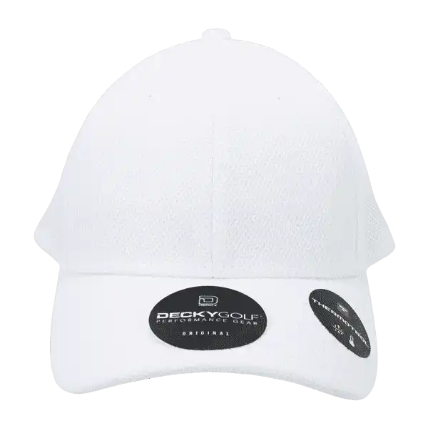 Deckygolf 6105 Pique Patterned L/c Relaxed Cap - White - one Size Fits Most