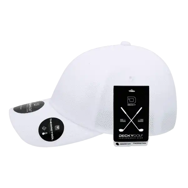 Deckygolf 6105 Pique Patterned L/c Relaxed Cap - White - one Size Fits Most