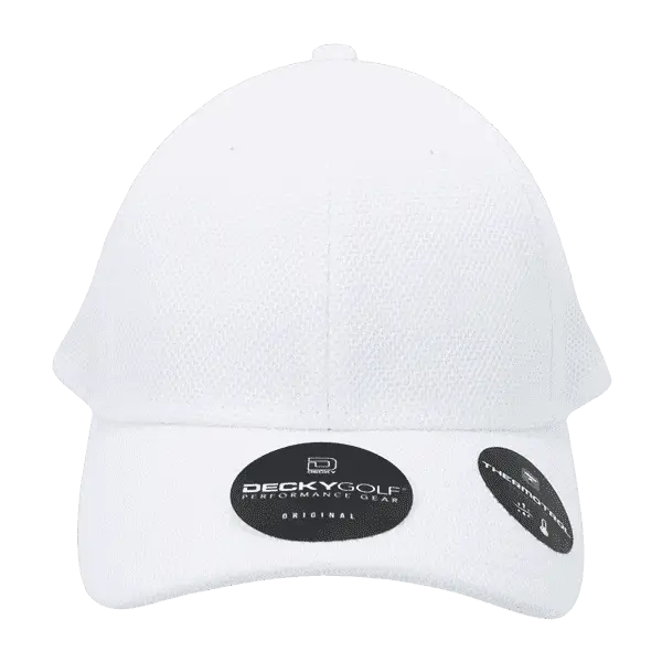 Deckygolf 6105 Pique Patterned L/c Relaxed Cap - White - one Size Fits Most