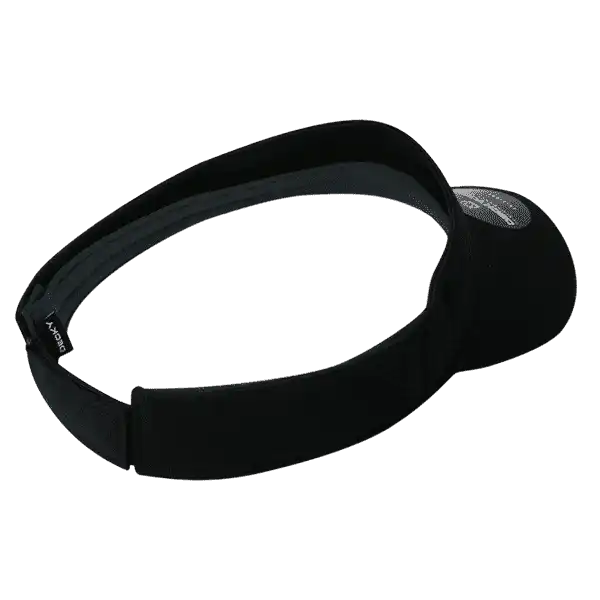 Deckygolf 6204 Dimple Patterned Sun Visor - Black - one Size Fits Most