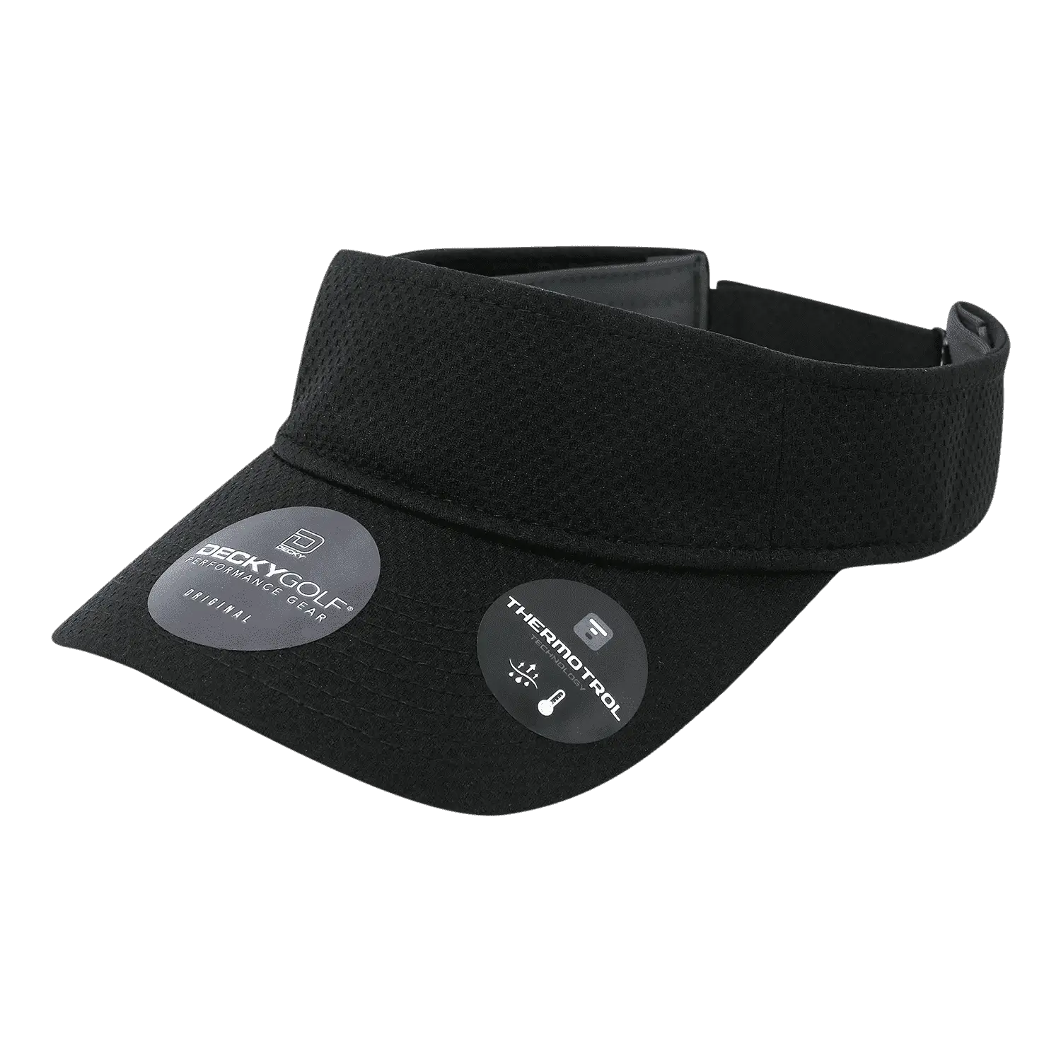 Deckygolf 6204 Dimple Patterned Sun Visor - Black