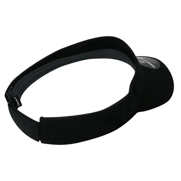 Deckygolf 6204 Dimple Patterned Sun Visor - Black