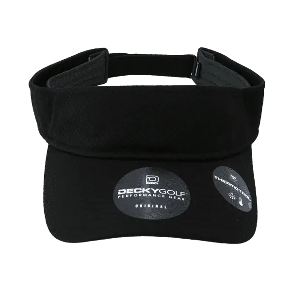 Deckygolf 6204 Dimple Patterned Sun Visor - Black
