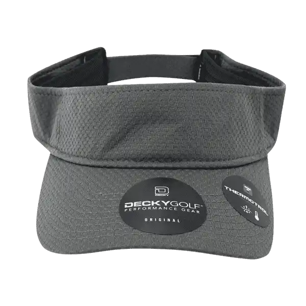Deckygolf 6204 Dimple Patterned Sun Visor - Charcoal - Dark Gray / one Size Fits Most