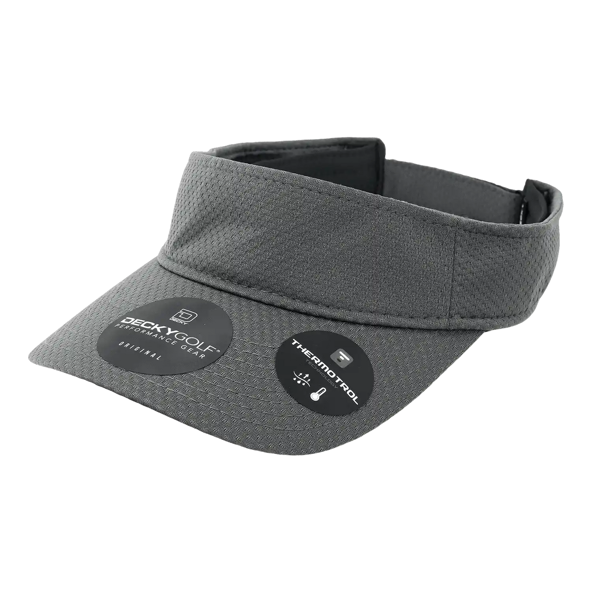 Deckygolf 6204 Dimple Patterned Sun Visor - Charcoal - Dark Gray / one Size Fits Most
