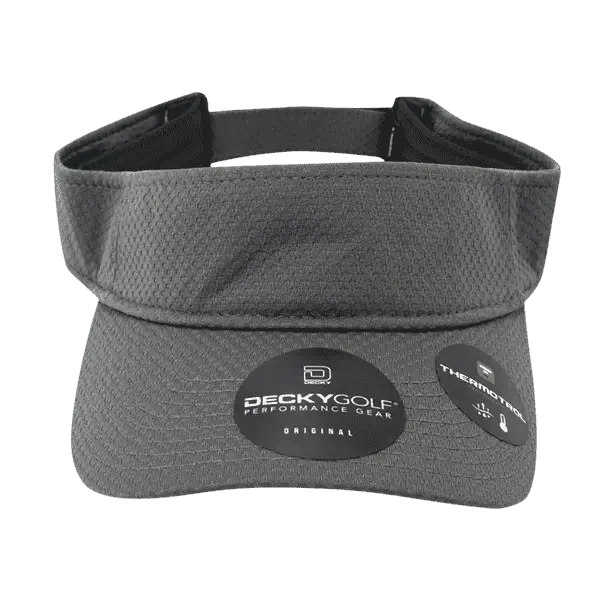Deckygolf 6204 Dimple Patterned Sun Visor - Charcoal